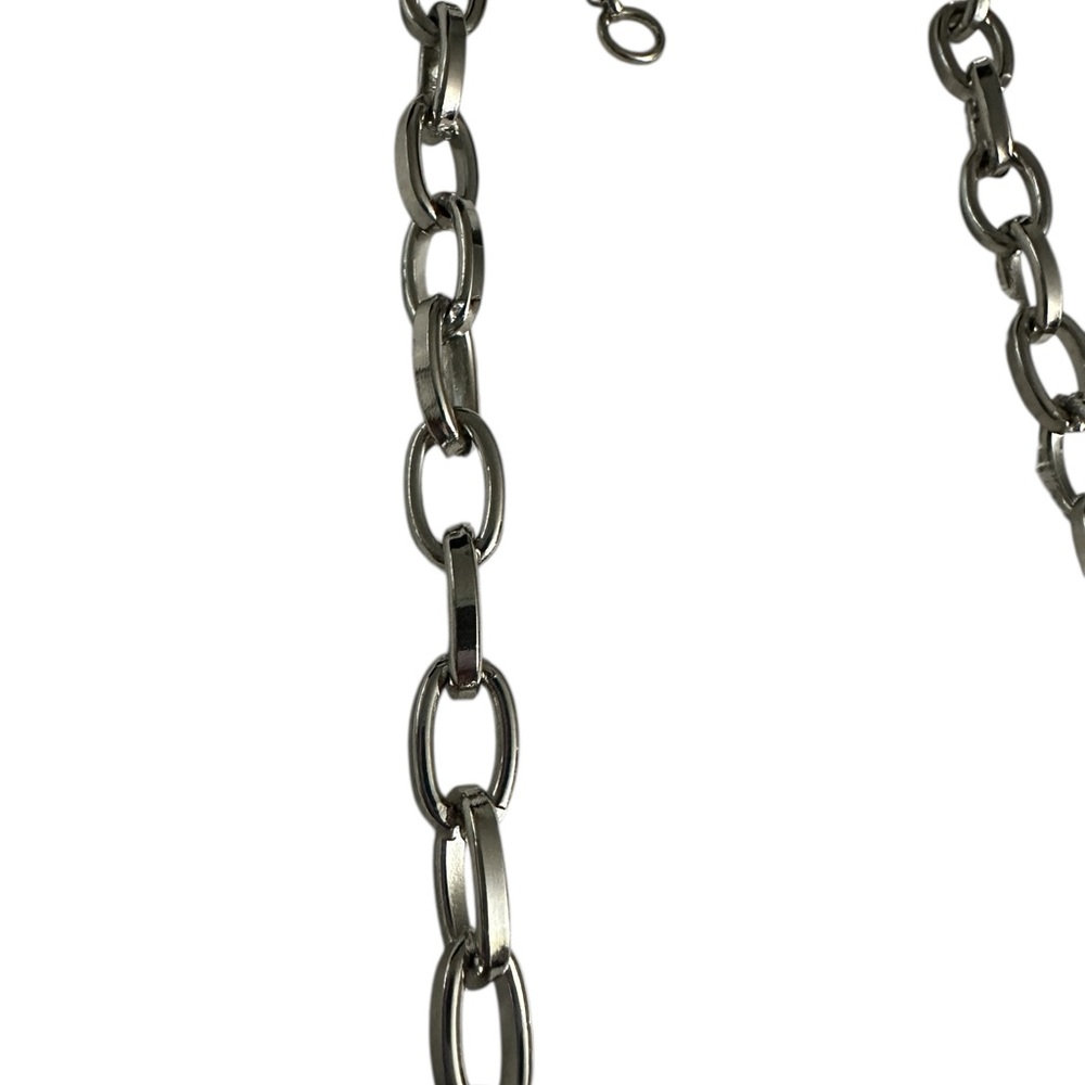 NWT Bansri Turquoise Chunky Statement Necklace in Silver tone NEW - Picture 9 of 14